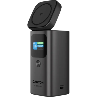 ������� ������������ Canyon 15000mAh OnPower 150 Qi2 magnetic Grey (CNS-CPB150DG) - �������� 5