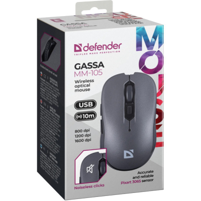 ����� Defender Gassa MM-105 Wireless Silent Grey (52104) - �������� 5