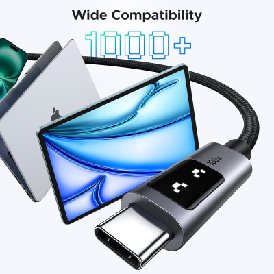 ���� ������ USB-C to USB-C 2.0m PD 100W display L509 black Ugreen (35512) - �������� 5