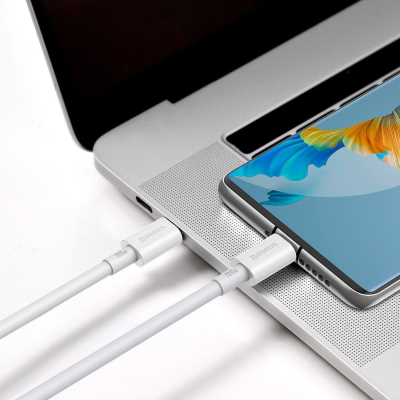 ���� ������ USB-C to USB-C 2.0m 100W white Baseus (CATYS-C02) - �������� 5