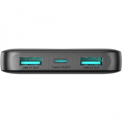 ������� ������������ JOYROOM 10000mAh 12W 2*USB-A, USB-C In/Out, Black (JR-PBF12 / 6956116713256) - �������� 3