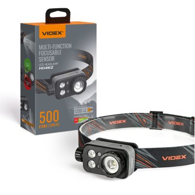 ������ �������� Videx H046Z, Black, 500 ��, 5000K, �� 60 �, 6 ������� ������, ��������� Luminus SST20 + SMD 3W (Red/Green), ����������� (2000 mAh, ���������), IP65, 96 � (VLF-H046Z) - �������� 1