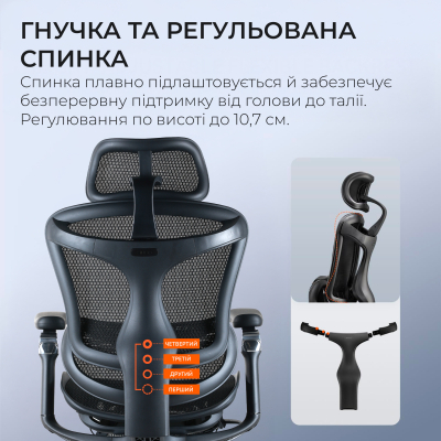 ������ ����� Sihoo ����� ������ � ��������� ��� ��� Sihoo DORO C300 Pro Mesh Black with (DORO-C300-PRO-M101-JT) - �������� 10