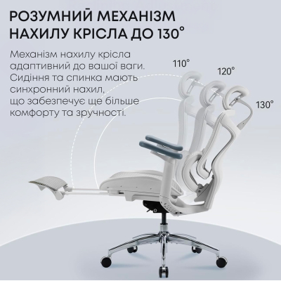 ������ ����� Sihoo ����� ������ � ��������� ��� ��� Sihoo DORO C300L Mesh White with foo (DORO-C300L-A3-102-JT) - �������� 9