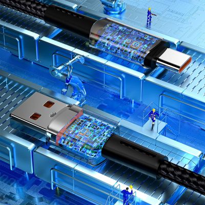 ���� ������ USB 2.0 AM to USB-C 0.5m 6A Essager (EXCT-CGB01) - �������� 6