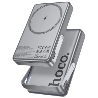 ������� ������������ HOCO 10000mAh Sunlight PD/20W Magnetic with stand Metal Grey (Q36A / 714987) - �������� 1