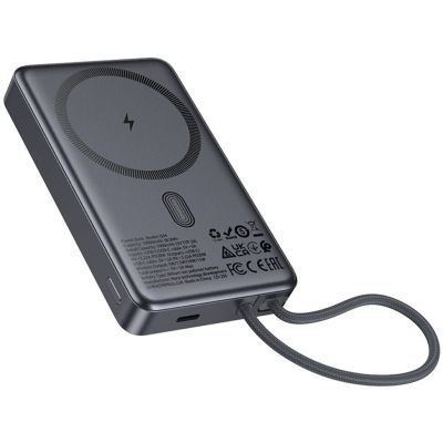 ������� ������������� HOCO 10000 mAh Origen Dual PD/20W Magnetic with cable Type-C Metal Gray (Q44 / 714983) - �������� 4