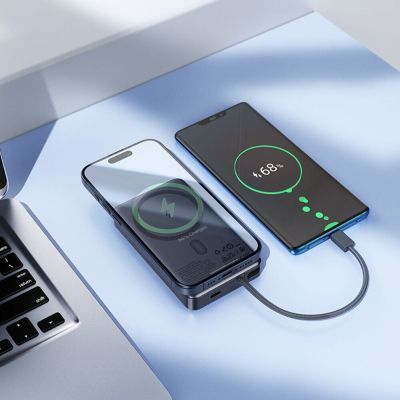 ������� ������������� HOCO 10000 mAh Origen Dual PD/20W Magnetic with cable Type-C Metal Gray (Q44 / 714983) - �������� 9