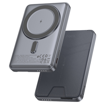 ������� ������������ HOCO 5000mAh Title PD/20W Magnetic with stand + mini wallet Grey (Q46 / 714988) - �������� 1
