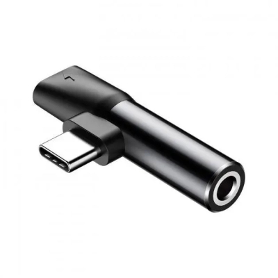 ���������� USB-C M to USB-C F + 3.5mm F black Baseus (CATL41-01) - �������� 1