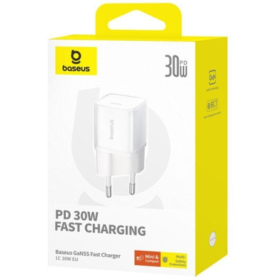 �������� ������� Baseus 1xUSB-C 30W GaN5S white (P10162504213-00) - �������� 6