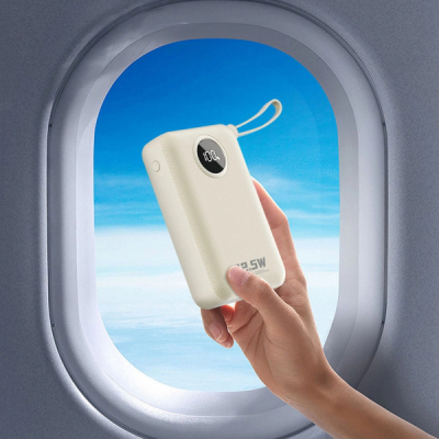 ������� ������������� Dudao 20000mAh K14+ 22.5W, PD, QC, USB-A, USB-C(In/Out), with built-in USB-C/Lightning cables, White (6977196680023) - �������� 7