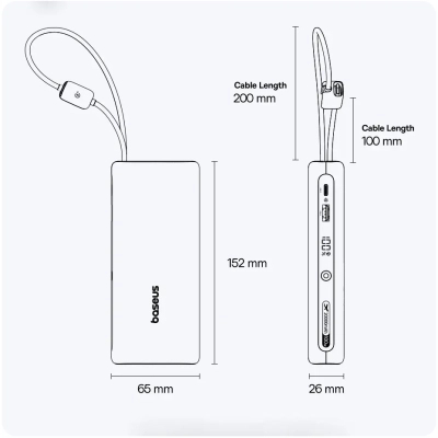 ������� ������������ Baseus 25000mAh EnerFill FC41 145W, PD/3.1, QC/4.0, Black (E0028H01) - �������� 8