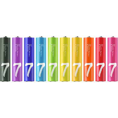 ��������� CUKTECH AAA rainbow alkaline battery plastic case * 10 (CUKAAB07CNMX) - �������� 1