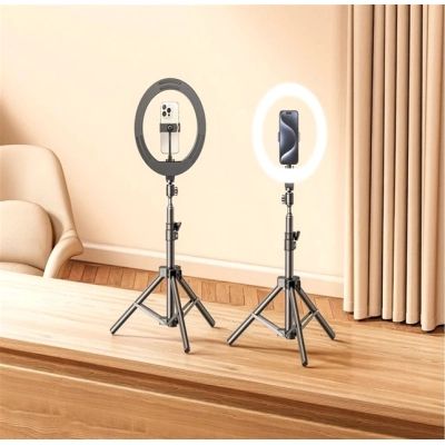 ����� ������� RTAKO ZJ-ZBT01 Live Streaming Stand with Ring Light and Floor Tripod (6942063215400) - �������� 4