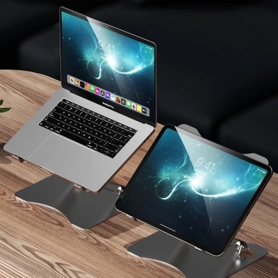 ϳ������� ��� �������� ϳ������� �� �������� RTAKO RS-CP75A Dual-Layer Carbon Steel Laptop Stand (6930539527331) - �������� 8