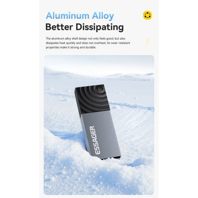 �������� �������� ����-���� Essager USB-C + USB-A to Micro SD black (EDKTF-QW0G-P) - �������� 11