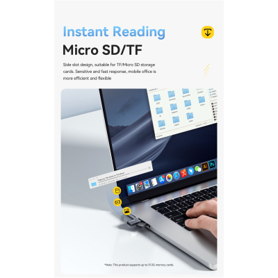 �������� �������� ����-���� Essager USB-C + USB-A to Micro SD black (EDKTF-QW0G-P) - �������� 7