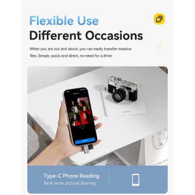 �������� �������� ����-���� Essager USB-C + USB-A to Micro SD black (EDKTF-QW0G-P) - �������� 8
