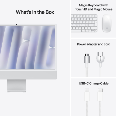 ����'���� Apple 24" iMac Retina 4.5K / Apple M4 (10-c/CPU, 10-c/GPU), 24, 512, Silver, A3137 (MCR24UA/A) - �������� 5