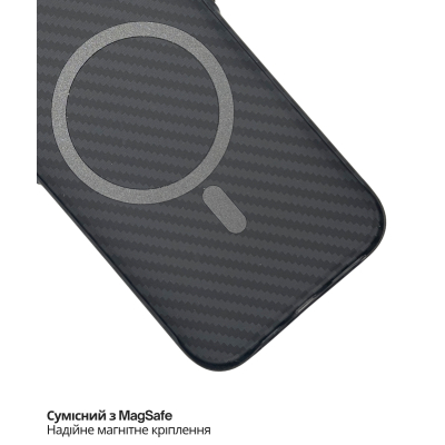 ����� �� ��������� �������� BeCover FIBRA Carbonite MagSafe Apple iPhone 17 Pro Max Black (715410) - �������� 6