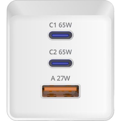 �������� ������� Sigma 2xUSB-C PD65W + 1xUSB QC3.0 GaN X-power PS65-01 white (4827798637715) - �������� 4