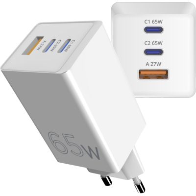 �������� ������� Sigma 2xUSB-C PD65W + 1xUSB QC3.0 GaN X-power PS65-01 white (4827798637715) - �������� 1