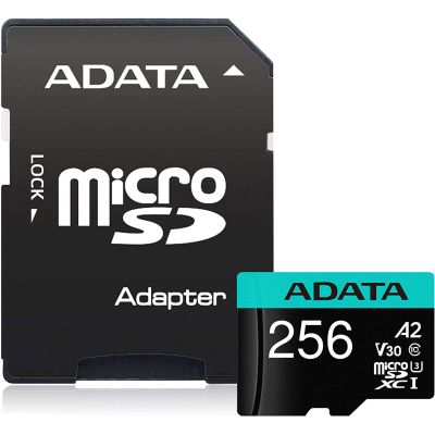 ����� ���'�� ����� ���'�� microSDXC, 256Gb, ADATA Premier Pro, Class10 UHS-I U3 V30 A2, SD �������, �� 100/85 ��/� (AUSDX256GUI3V30SA2-RA1) - �������� 3
