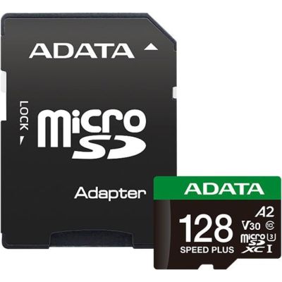 ����� ���'�� ����� ���'�� ADATA 128GB microSD class 10 UHS-I U3 V30 A2 Speed Plus (UD128GUI3V30A2SP-RA1) - �������� 1