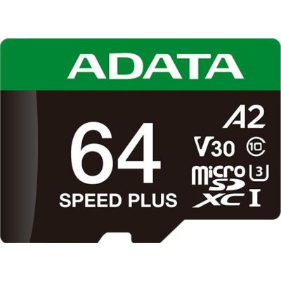 ����� ���'�� ����� ���'�� ADATA 64GB microSD class 10 UHS-I U3 V30 A2 Speed Plus (UD64GUI3V30A2SP-RA1) - �������� 2