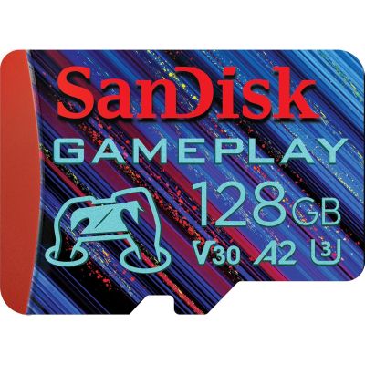 ����� ������ microSDXC, 128Gb, SanDisk GamePlay, �lass10 UHS-I A2 U3 V30, ��� ��������, �� 190/90 ��/� (SDSQXAA-128G-GN6XN) - �������� 1