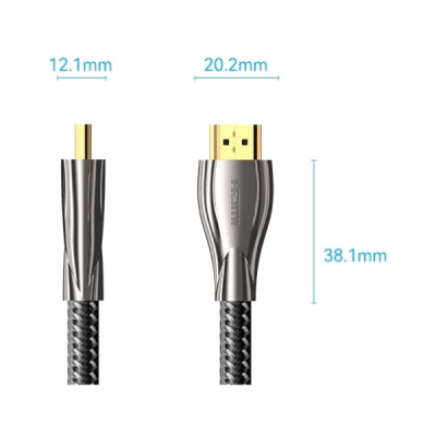 ������ ������������� HDMI M to HDMI M 15.0m V2.0 4K60Hz braided zinc alloy black Vention (ALMBN) - �������� 2