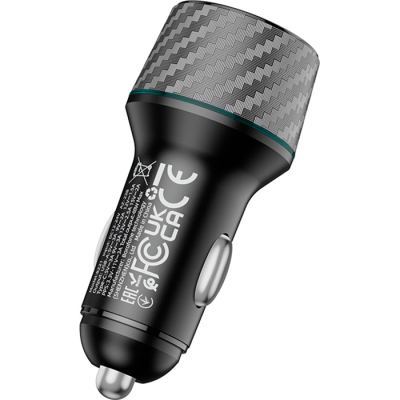 �������� ���������� BOROFONE 1xUSB-C PD30W + 1xUSB QC3.0 48W car adapter black (6941991101175) - �������� 4
