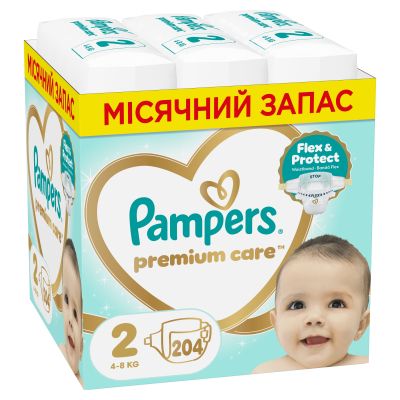 ���������� Pampers Premium Care ����� 2 (4-8 ��) 204 �� (8006530223669) - �������� 1