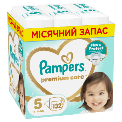 ���������� Pampers Premium Care ����� 5 (11-16 ��) 132 �� (8006530223478) - �������� 1