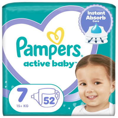 ���������� Pampers Active Baby ����� 7 (15+ ��) 52 �� (8006530230131) - �������� 1