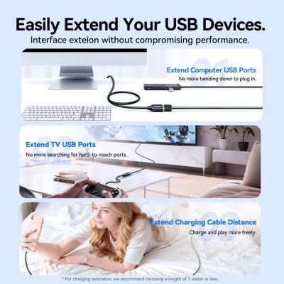 ���� ������ USB 3.2 AM/AF 2.0m 10Gbps PVC black Vention (CBOBH) - �������� 5