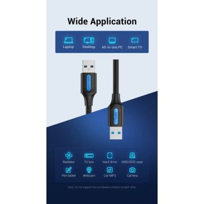 ���� ������ USB 3.0 AM/AM 1.5m PVC black Vention (CONBG) - �������� 2