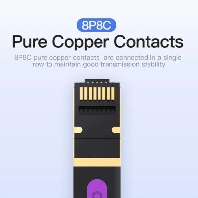 ����-���� 15�, UTP cat 7 RJ-45 flat black Vention (ICABN) - �������� 4