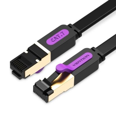 ����-���� 15�, UTP cat 7 RJ-45 flat black Vention (ICABN) - �������� 1