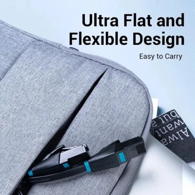 ����-���� 1�, UTP cat 6 RJ-45 flat black Vention (IBJBF) - �������� 4