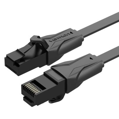 ����-���� 3�, UTP cat 6 RJ-45 flat black Vention (IBABI) - �������� 1