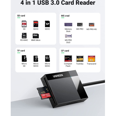 �������� �������� ����-���� USB 3.0 All-in-One 0.5m Card Reader Ugreen (30333) - �������� 2