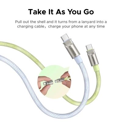 ���� ������ USB-C to USB-C 1.2m 60W green Ugreen (35500) - �������� 3