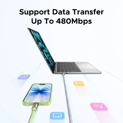 ���� ������ USB-C to USB-C 1.2m 60W green Ugreen (35500) - �������� 5
