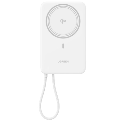 ������� ������������ Ugreen 10000mAh 30W 1xUSB-C + 15W Magnetic Wireless + cable USB-C white (75983B) - �������� 1