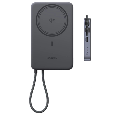 ������� ������������ Ugreen 10000mAh 30W 1xUSB-C + 15W Magnetic Wireless + cable USB-C black (75982B) - �������� 7
