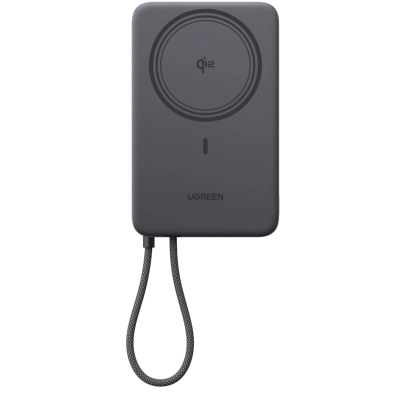 ������� ������������ Ugreen 10000mAh 30W 1xUSB-C + 15W Magnetic Wireless + cable USB-C black (75982B) - �������� 1