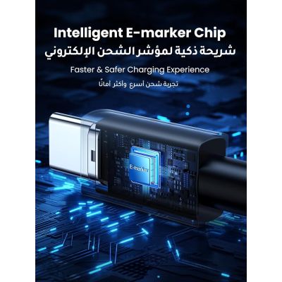 ���� ������ USB-C to USB-C 2.0m PD3.1 240W 480Mbps braided black Ugreen (75732) - �������� 7