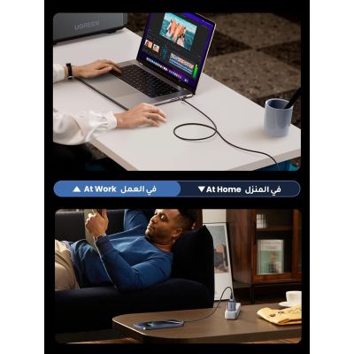 ���� ������ USB-C to USB-C 2.0m PD3.1 240W 480Mbps braided black Ugreen (75732) - �������� 8